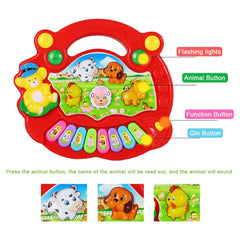 Musical Baby Toys 6 to 12 Months, Baby Piano Light up Animal Musical Toys for Toddlers 1-3, Infant Kids Learning Toys for 1 Year Old Girl Boy, Baby Toys 12-18 Months Gifts