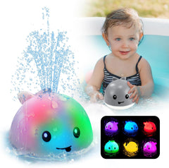 Baby Bath Toys, Bath Toys, Whale Spray Water Bath Toy, Sprinkler Bathtub Shower Toys for Toddlers Kids Boys Girls, Pool Toy for Baby (White)