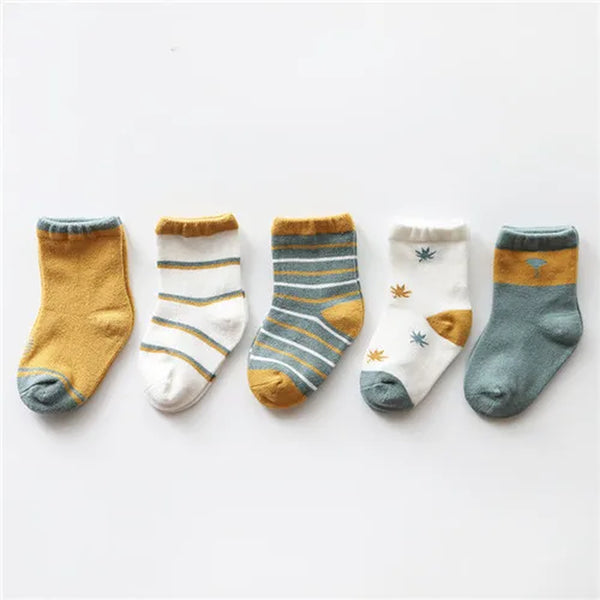 5Pairs/Lot Newborn Baby Socks Cotton Baby Socks for Girls Autumn Winter Toddler Baby Boy Socks Infant Baby Boys Clothes