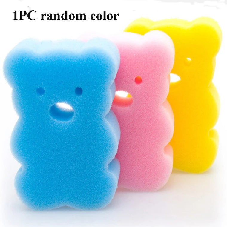 Cute Kids Baby Cotton Shower Bath Sponge Rub Cartoon Elephant Body Wash Towel Infant Toddle Newborn Bath Brushes Soft Sponge