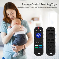 Infant Baby Silicone Teething Toys TV Remote Teether for 0-6-12-18 Months Babies Toddlers Teething Relief Chew Toys Remote Control Shape Teethers Toy